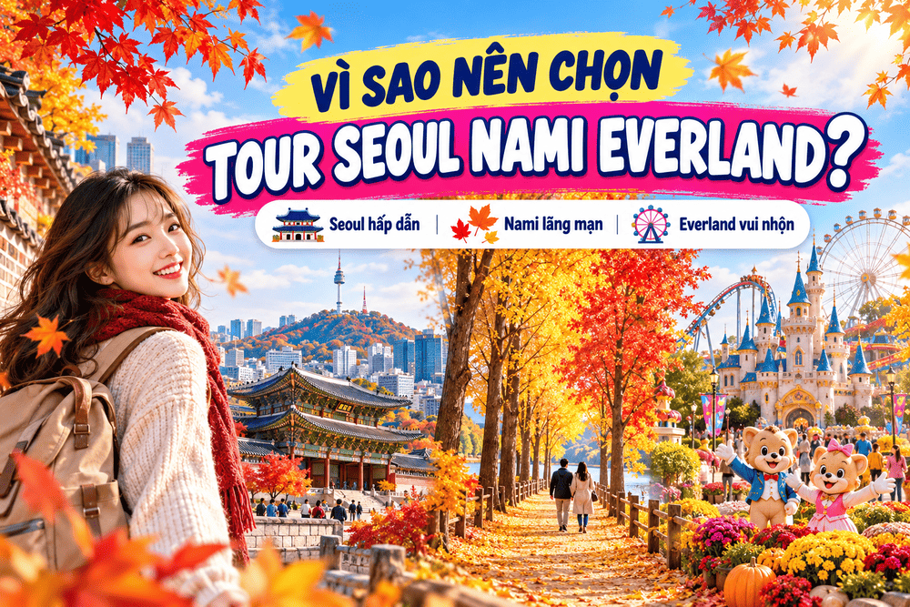Vì sao nên chọn tour Seoul Nami Everland mùa thu Hàn Quốc?